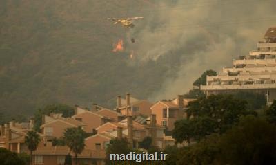 تشدید آتش سوزی های جنگلی در جنوب اسپانیا