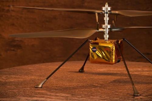 نمایش نسخه کپی بالگرد مریخی نبوغ روی زمین